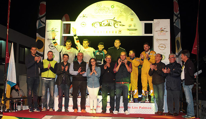 Ceremonia de llegada del 39 Rallye Orvecame Isla de Lanzarote